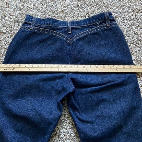Vintage Rockies Bareback Low Rise Jeans Women's 10 Long Denim Flare Zip Fly - Picture 11 of 13